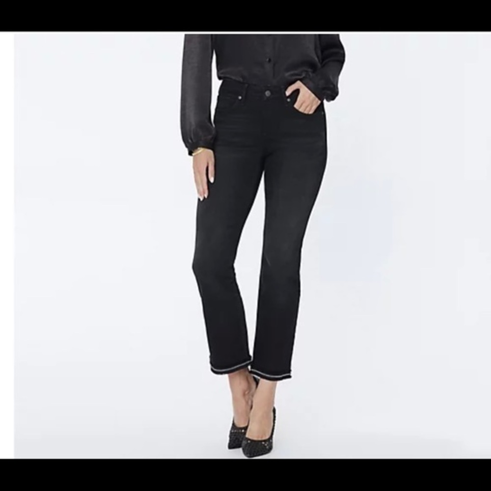 NYDJ Barbara Boot-Cut Ankle Jeans w/ Metallic Tape Hem - Glory